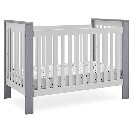 Miles 4-in-1 Convertible Crib, Bianca White/Textured Cloud