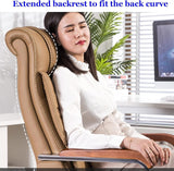 Office Chair, with Footrest and 90°-150° Adjustable Backrest, Thickened Seat Cushion,