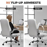Ergonomic Office Chair with Flip-Up Arms & Lumbar Support