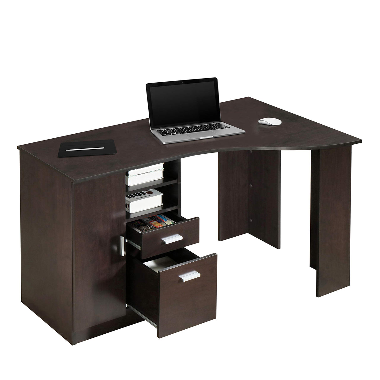 Classic Office Storage Computer Desk, Espresso