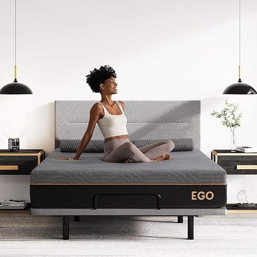 EGOHOME 12 Inch Queen Mattress, Copper Memory Foam Mattress