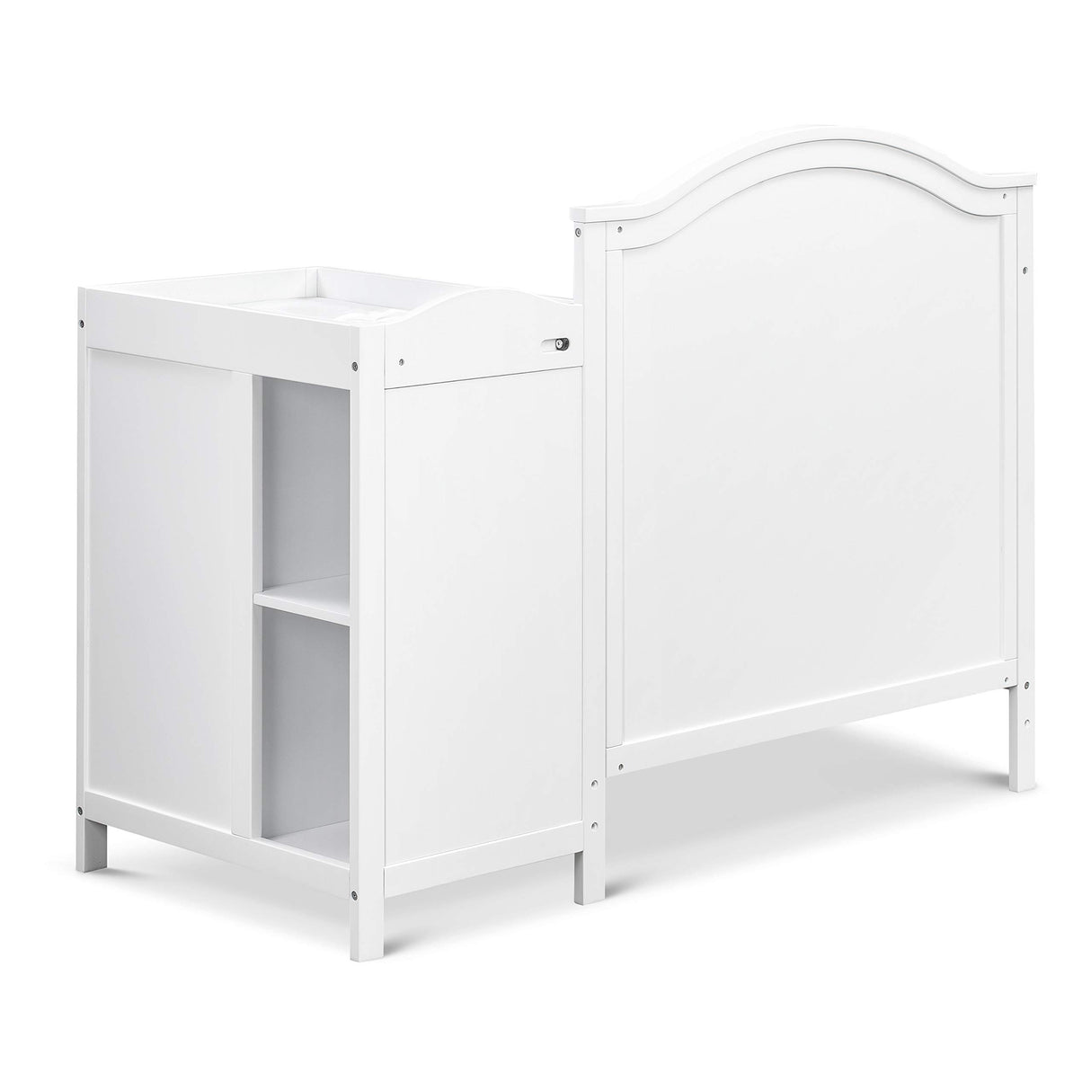 4-in-1 Convertible Mini Crib and Changer Combo in White, Greenguard Gold Certified