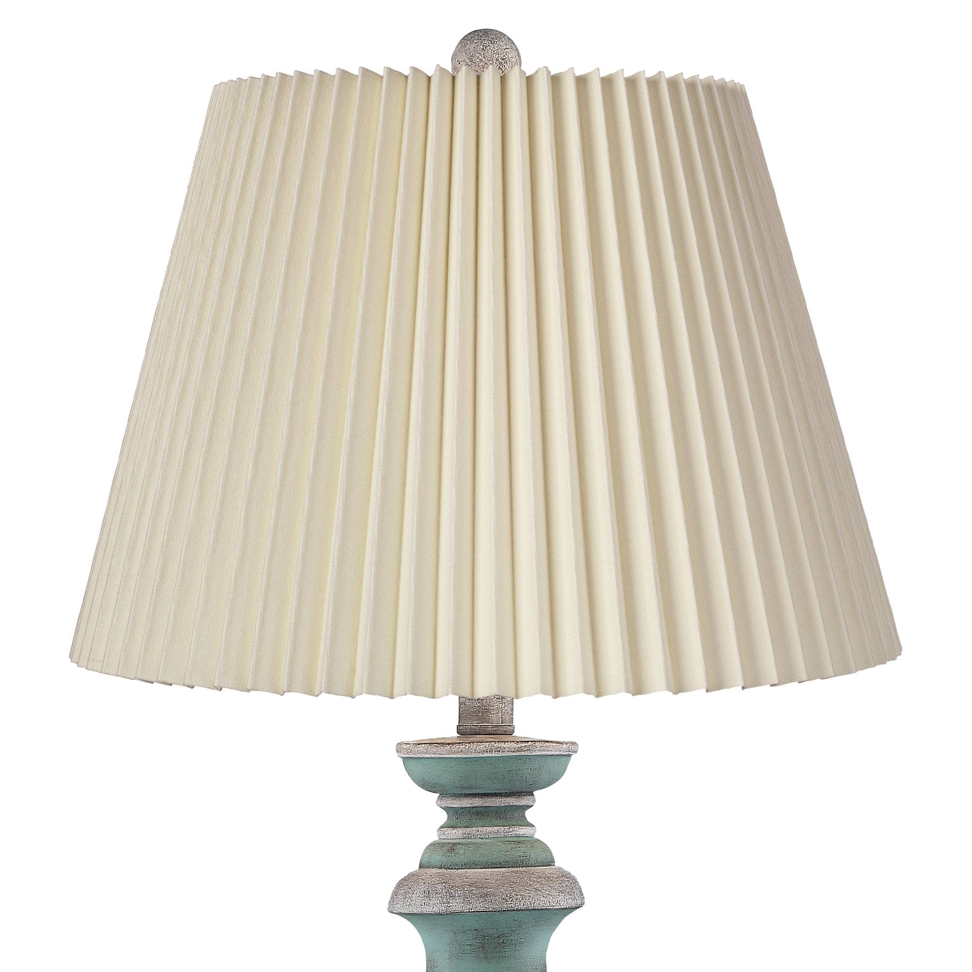 Patsy Traditional Cottage Table Lamps Set of 2 26 1/2" High Weathered Blue-Gray