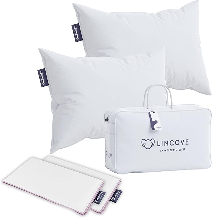 Sleeping Pillow, Filled with Premium Down, 600 Fill Power