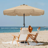 9ft Patio Umbrella with Fringe Outdoor Tassel Umbrella for Holiday Garden Lawn Pool Yard
