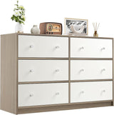 6 Drawers Dresser for Bedroom, Fabric Storage Tower, Dresser & Chest