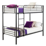 Metal Bunk Bed Twin Over Twin - with Removable Ladder and Guard Rail