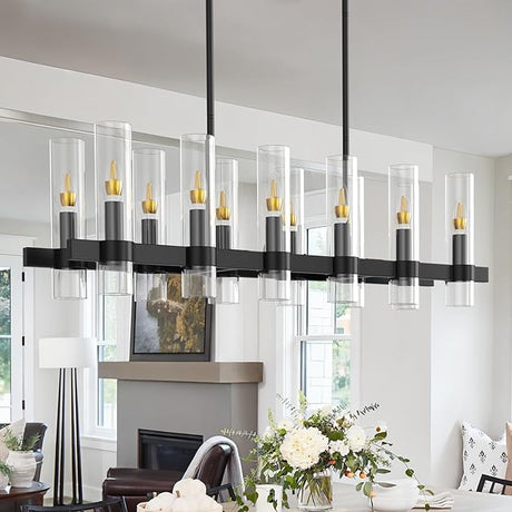 60 Inch Black Wagon Wheel Chandelier, 24 Lights, with Brown Glass Shade