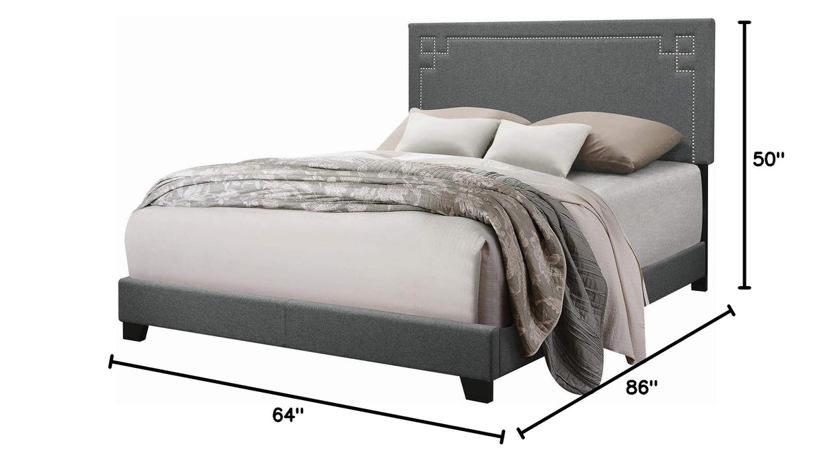 Acme Ishiko II Queen Bed in Gray Fabric