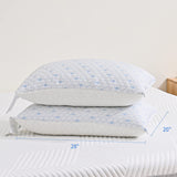 Memory Foam Pillows Queen Size Set of 2 - Cooling Pillows, Gel Infused Cool Pillow, Silky