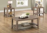 3 Piece Living Room Table Set - Dark Taupe