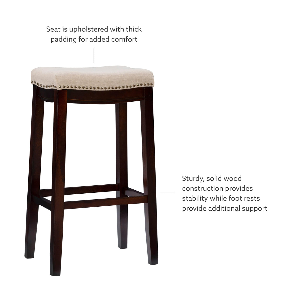 Harper Stool Fabric Top