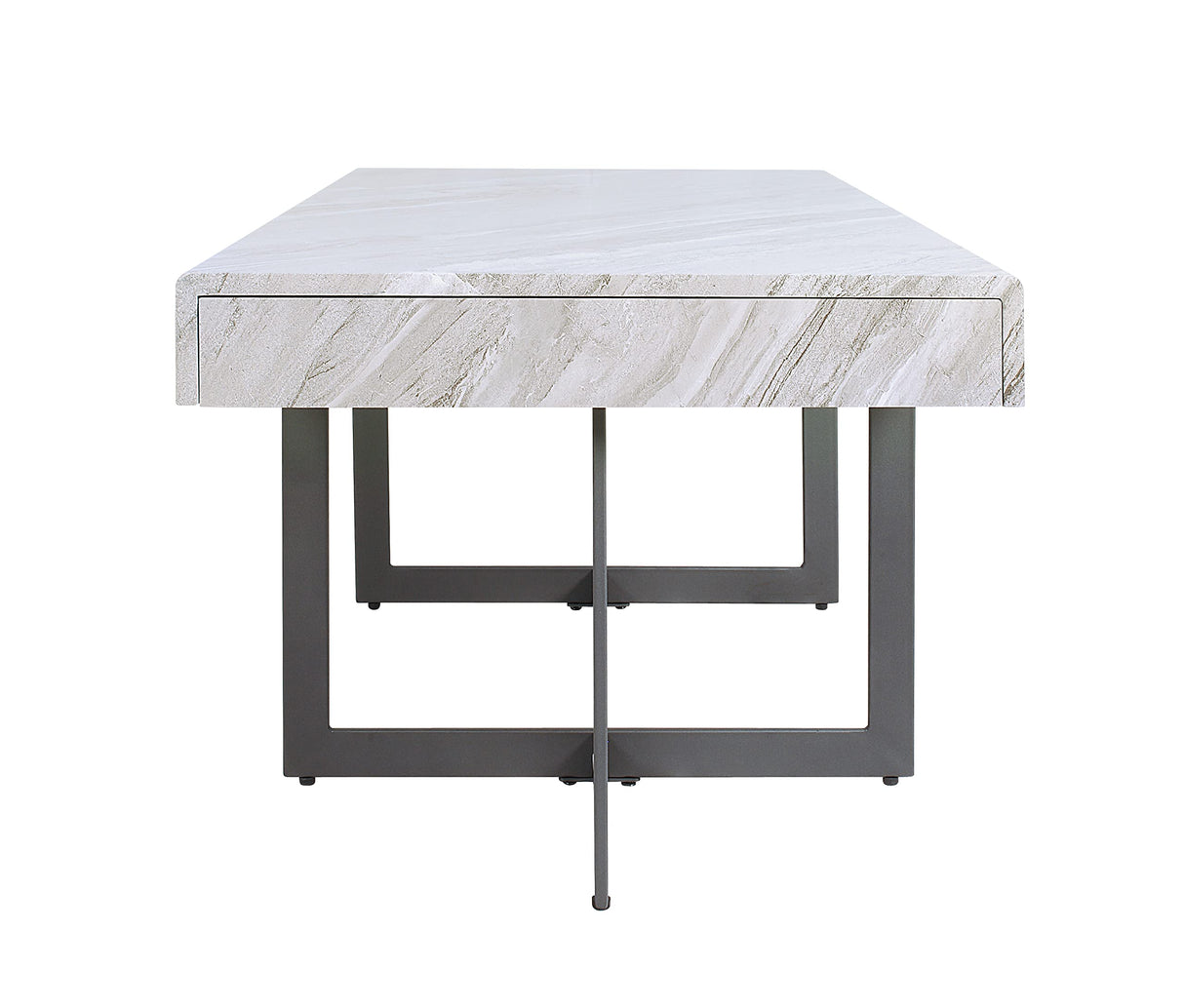 Willy Modern Storage Faux Marble Top 3-Piece Coffee, End and Sofa Table Set