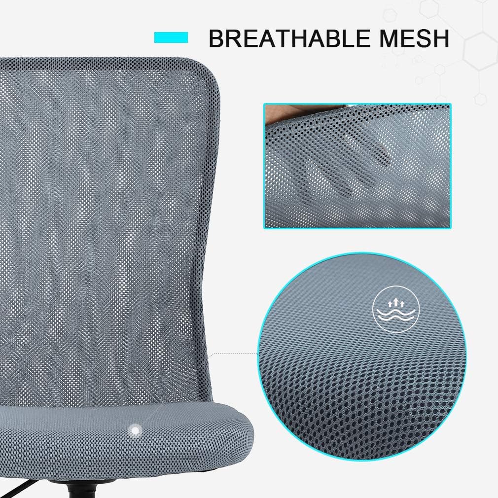 Mesh Computer Small Desk Lumbar Support Modern Executive Adjustable Mid Back