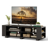 Wood TV Stand for TVs up to 65 Inch Flat Screen, Modern Entertainment Center