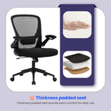 Ergonomic Desk Modern Rolling Executive Mesh Chair with Lumbar Support