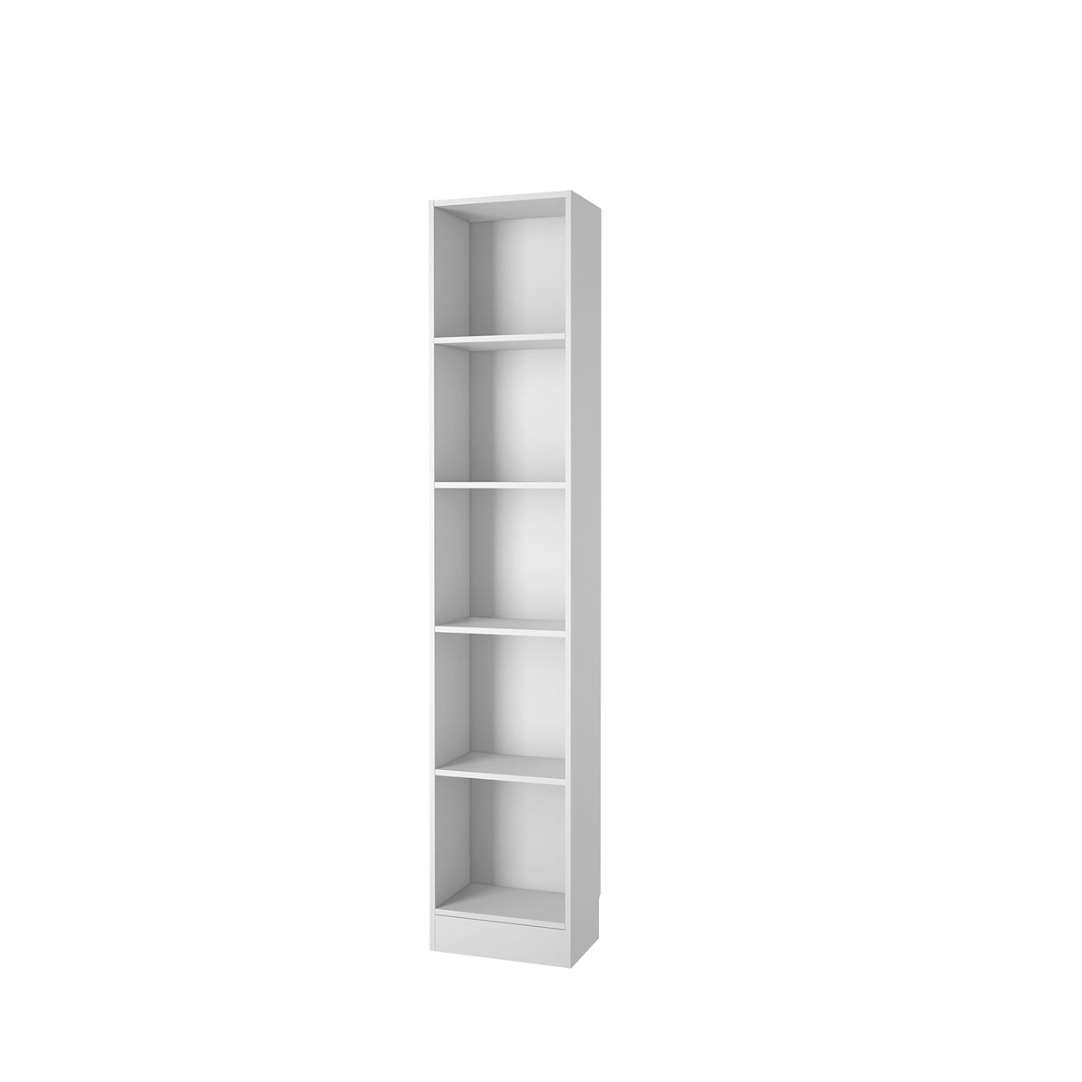 Element 5 Shelf Narrow Bookcase, White