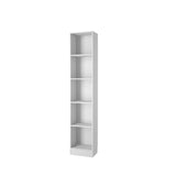 Element 5 Shelf Narrow Bookcase, White