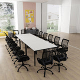 Ergonomic Office Chairs Set of 8, Swivel Rolling Height Adjustable Conference Chairs