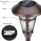 Bright Solar Outdoor Lights Decorative 6 Pack, Solar Pathway Garden Lights Auto On/Off