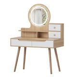 Vanity Desk with Mirror and Lights, Vanity Desk with Drawers, Makeup Vanity Dressing