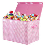 Large Toy Storage Box Chest for Girls Kids, Sturdy Toy Box Bin Organizer Baskets