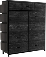 Dresser for Bedroom with 11 Drawer, Dressers & Chests of Drawers with Side Pockets