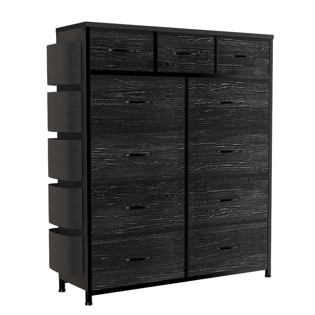 Dresser for Bedroom with 11 Drawer, Dressers & Chests of Drawers with Side Pockets,