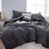 100% Jersey Knit Cotton Duvet Cover Set T-Shirt Feel Bedding Set Ultra Soft Wrinkle-Free (Mocha Brown, King)