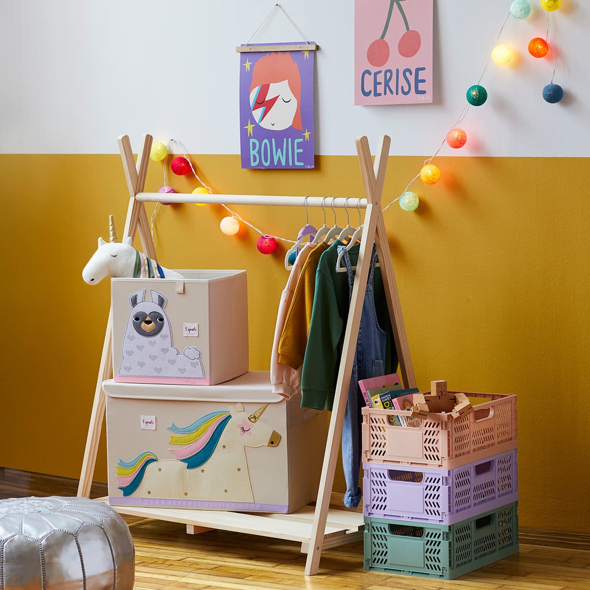 Toy Chest for Kids with Lid and Handles - Collapsible Toy Storage Bin/Trunk/Box/Basket