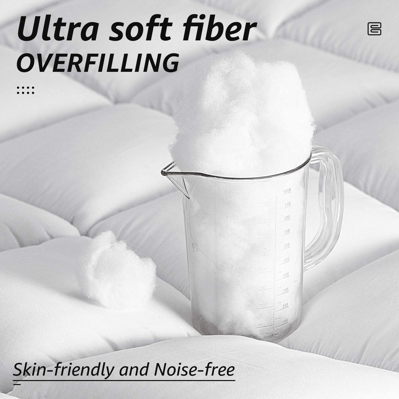All Season Full Size Bed Comforter - Cooling Goose Down Alternative Quilted Duvet Insert
