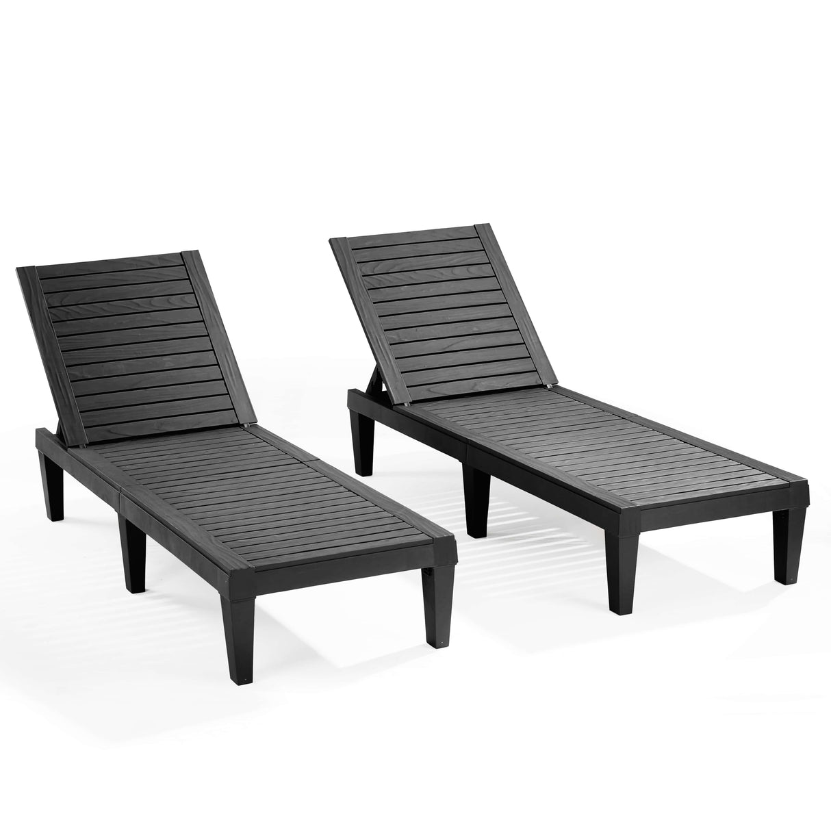Patio Chairs - Waterproof Outdoor Chaise Lounge Chair, Set of 2 Adjustable Lawn Chairs