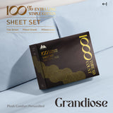 100% Pure Egyptian Cotton Sheets Queen Size - 1000 High Thread Count Sheets Queen,