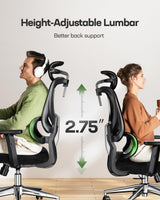 Ergonomic Office Chair with Adjustable Lumbar Support & Breathable Mesh