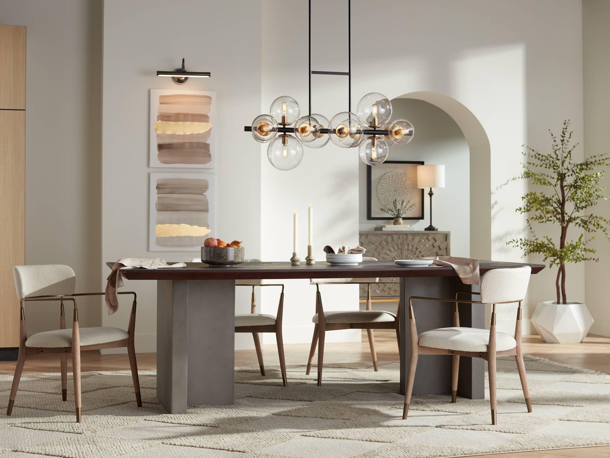 Lynn Modern Table Lamps Set of 2 - 26" Tall Buffet Lamps