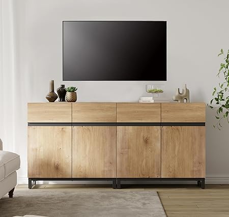 Modern TV Stand for TVs up to 100 inch, 3 in 1 Entertainment Center TV Console