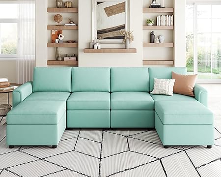 Modular Sectional Sofa, Convertible U Shaped Sofa Couch with Storage