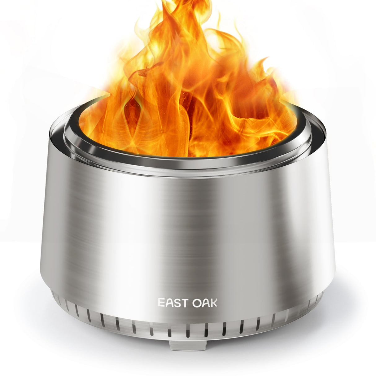 EAST OAK Fuoco Smokeless Fire Pit 21'' for Patio and Outdoor, Stainless Steel Firepit Wood Burning Fireplace with Carrying Bag, Portable Outdoor Fire Pit with Stand & Removable Ash Pan for Outside - Bircata