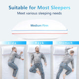 SUMEQIQ Pillows Queen Size Set of 2, Fluffy Bed Pillows for Sleeping, Queen Pillows 2 Pack with Hotel Quality, Medium Firm and Supportive Down Alternative Pillow for Side and Back Sleeper, 20" x 30"