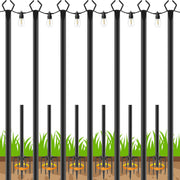 7 Pack 10 FT String Light Poles,Metal with Fork Lights Poles for Outdoor String Light