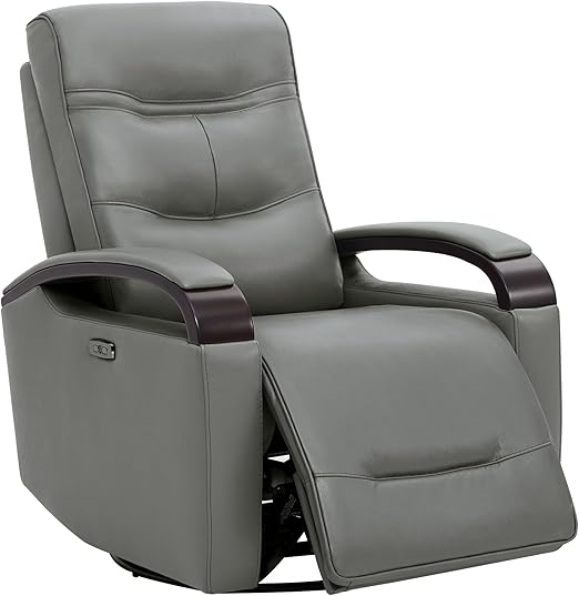 ChitaLux Power Glider Swivel Recliner Chair – Leather, USB & Power Headrest