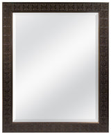 22" x 28" Inch Stamped Medallion Wall Mirror, 28x34 Inch Overall Size, 28" x 34"