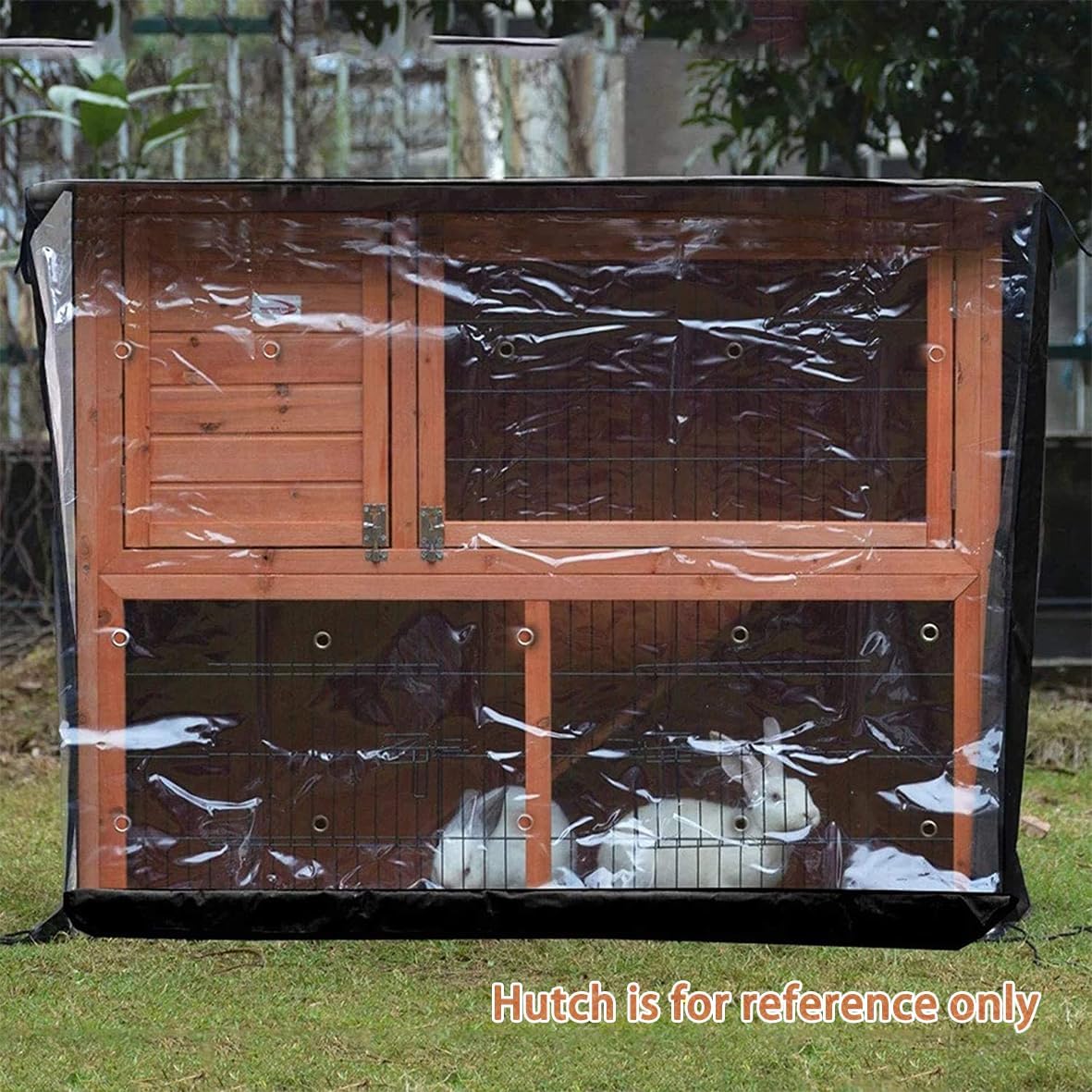 Heavy Duty Double 420D Decker Rabbit Hutch Cover Windproof Rectangular