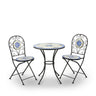 Corporation Blue and Beige Mosaic Bistro Set