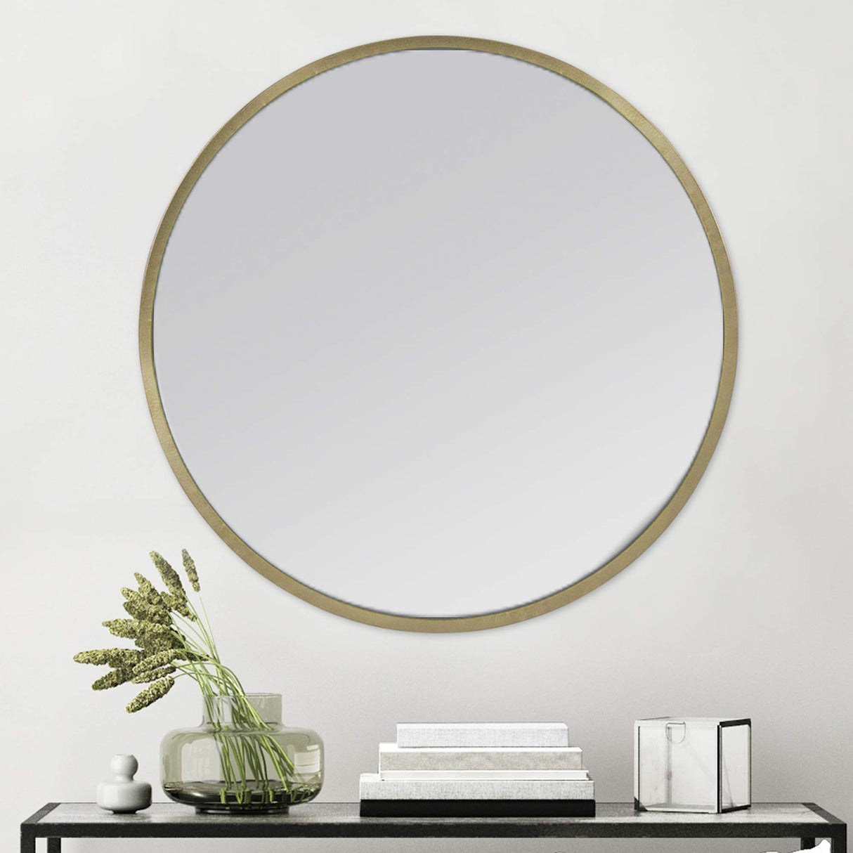 Ava Round Gold Decorative Mirror, Extra Large