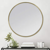 Ava Round Gold Decorative Mirror, Extra Large