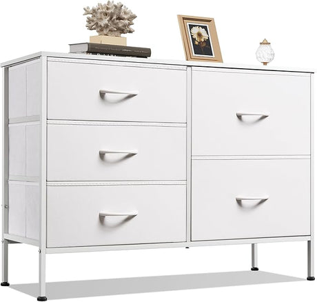 Dresser for Bedroom with 5 Drawers, Wide Bedroom Dresser with Drawer Organizers