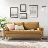 EEI-3764-COG Valour Performance Velvet Sofa, Cognac