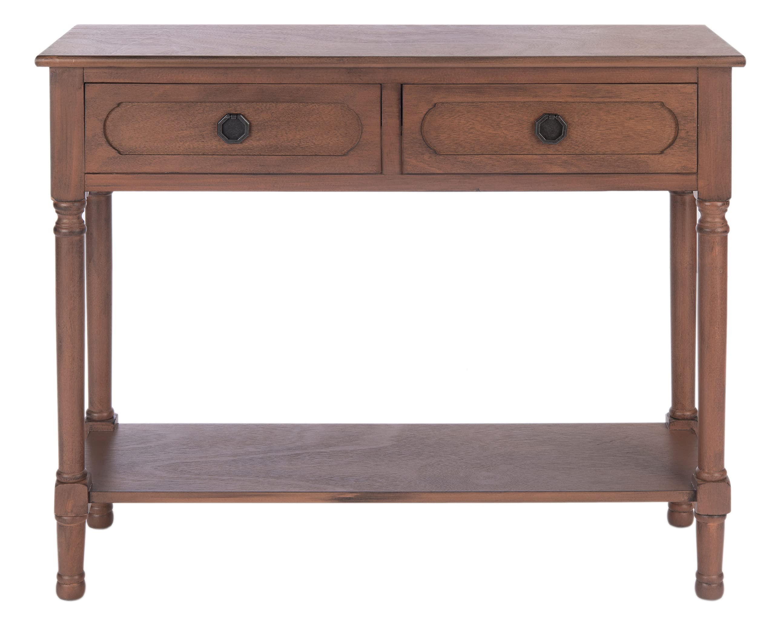 Home Collection Allura Brown 2-Drawer Bottom Shelf Console Table
