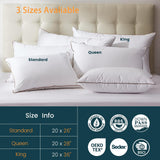 Hungarian White Goose Down Pillows Standard Size (Pack of 2) - 750 Fill